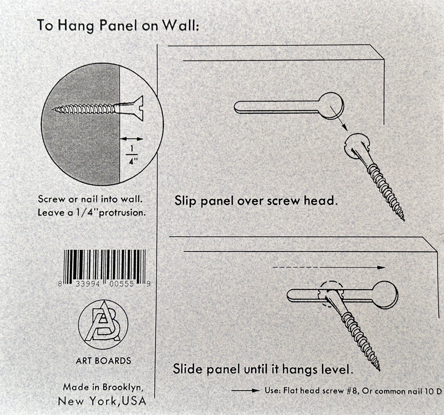 6 x 6 Hot Press Paper Mounted Artist Panel by Art Boards™