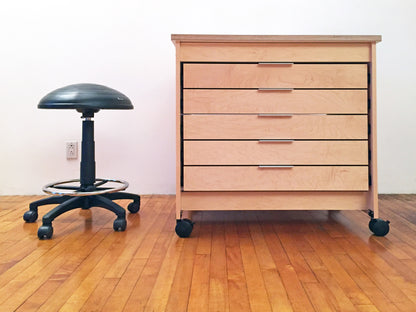 Five-Drawer Art Storage Flat File