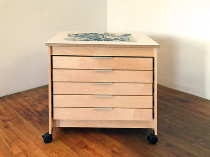 Five-Drawer Art Storage Flat File