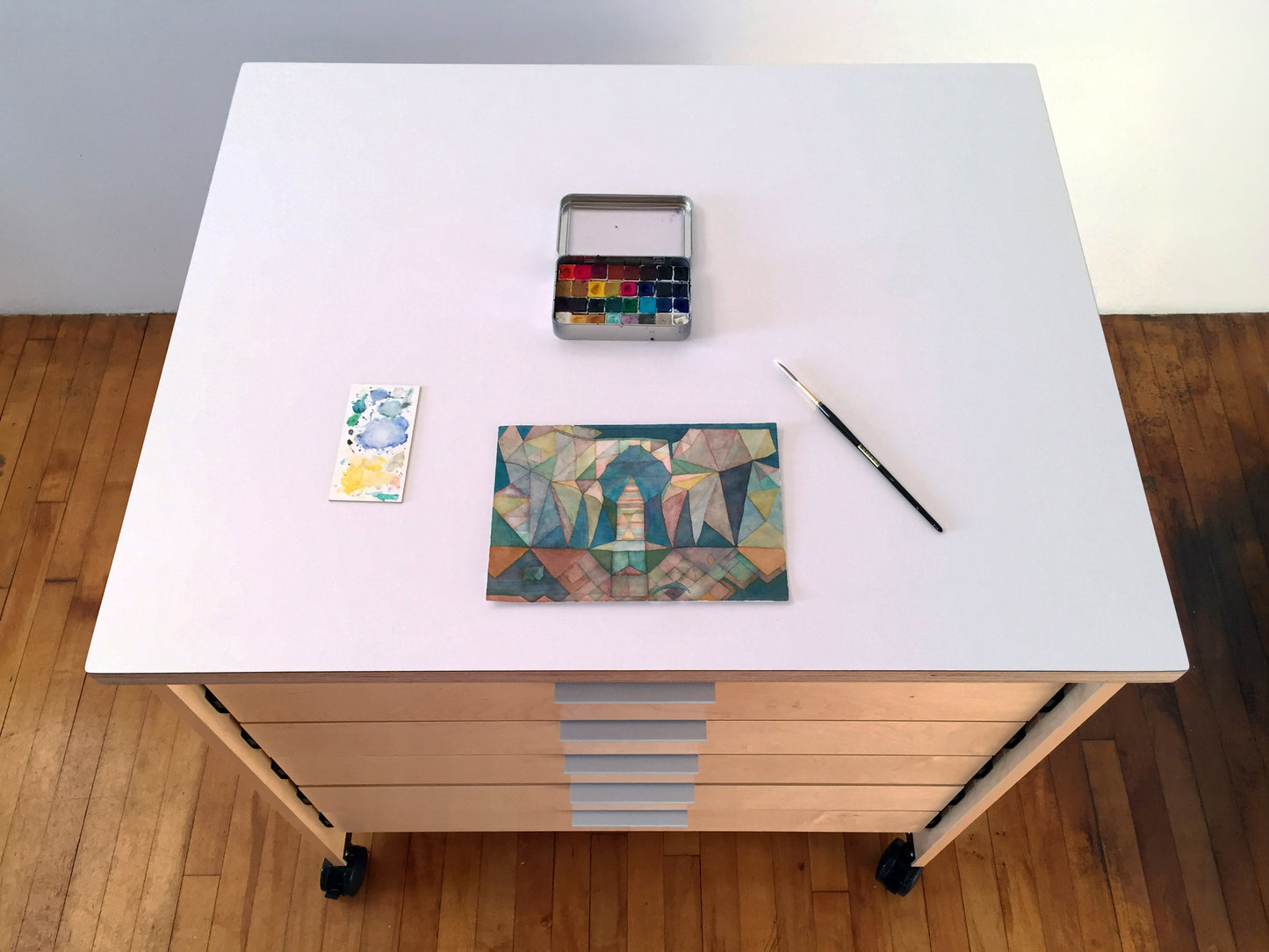 Five-Drawer Art Storage Flat File