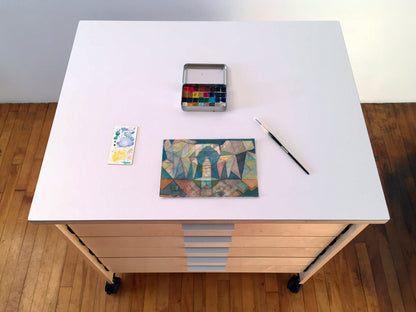 Five-Drawer Art Storage Flat File