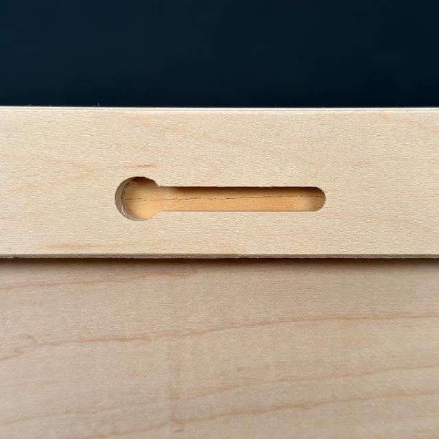 Art Boards Archival Natural Maple Recessed hanging slot on the back of the  Panel