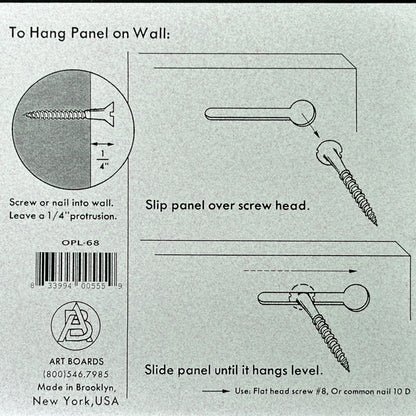 Art Boards Ooil Primed Linen Artist Panels Hang without framing.