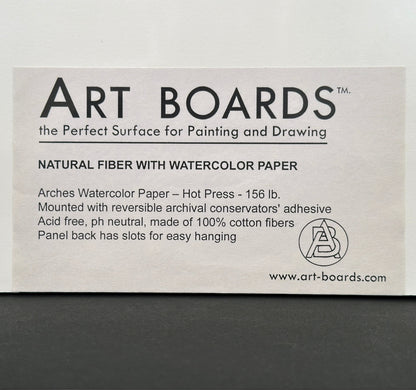 20 x 20  Hot Press Paper Mounted Artist Panel by Art Boards™