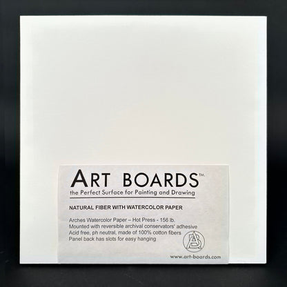 6 x 6  Hot Press Paper Mounted Artist Panel by Art Boards™