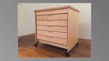 Five-Drawer Art Storage Flat File